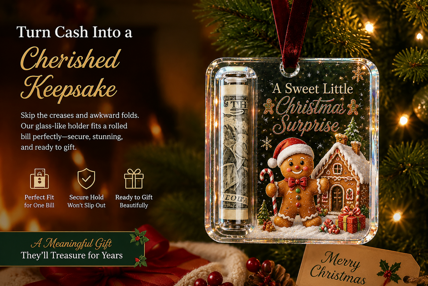 ๐ Christmas Cash Gift Ornament โ Turn Cash Into A Christmas Surprise