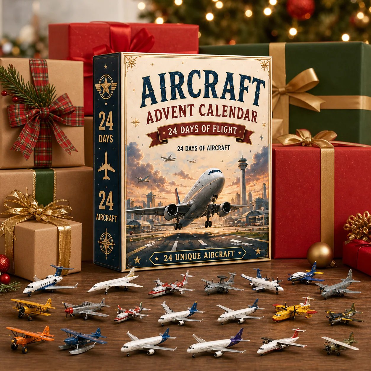 🎄Last Day 49% OFF – ✈️ Aircraft Advent Calendar 2026 | 24 Days of Flight with 24 Unique Miniature Airplanes, Jets & Aviation Collectibles 🎄🎁