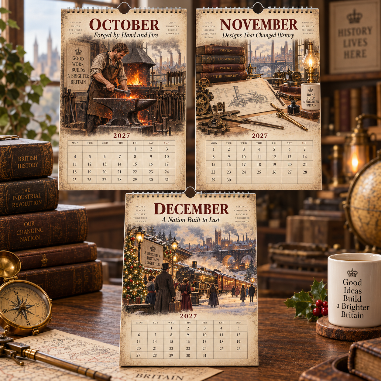 2027 Industrial Revolution Calendar|A4 Hanging Calendar