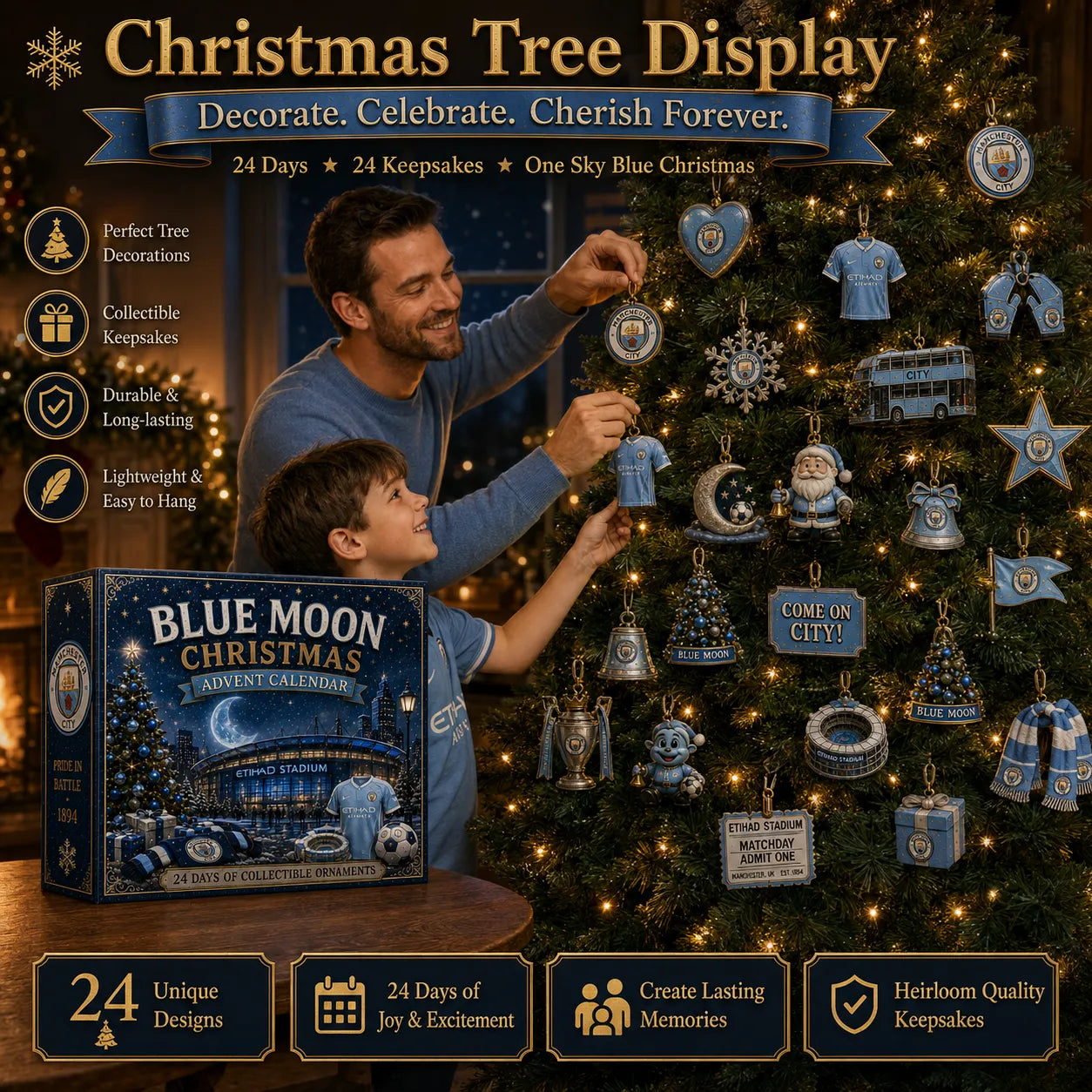 đ Blue Moon Football Christmas Advent Calendar