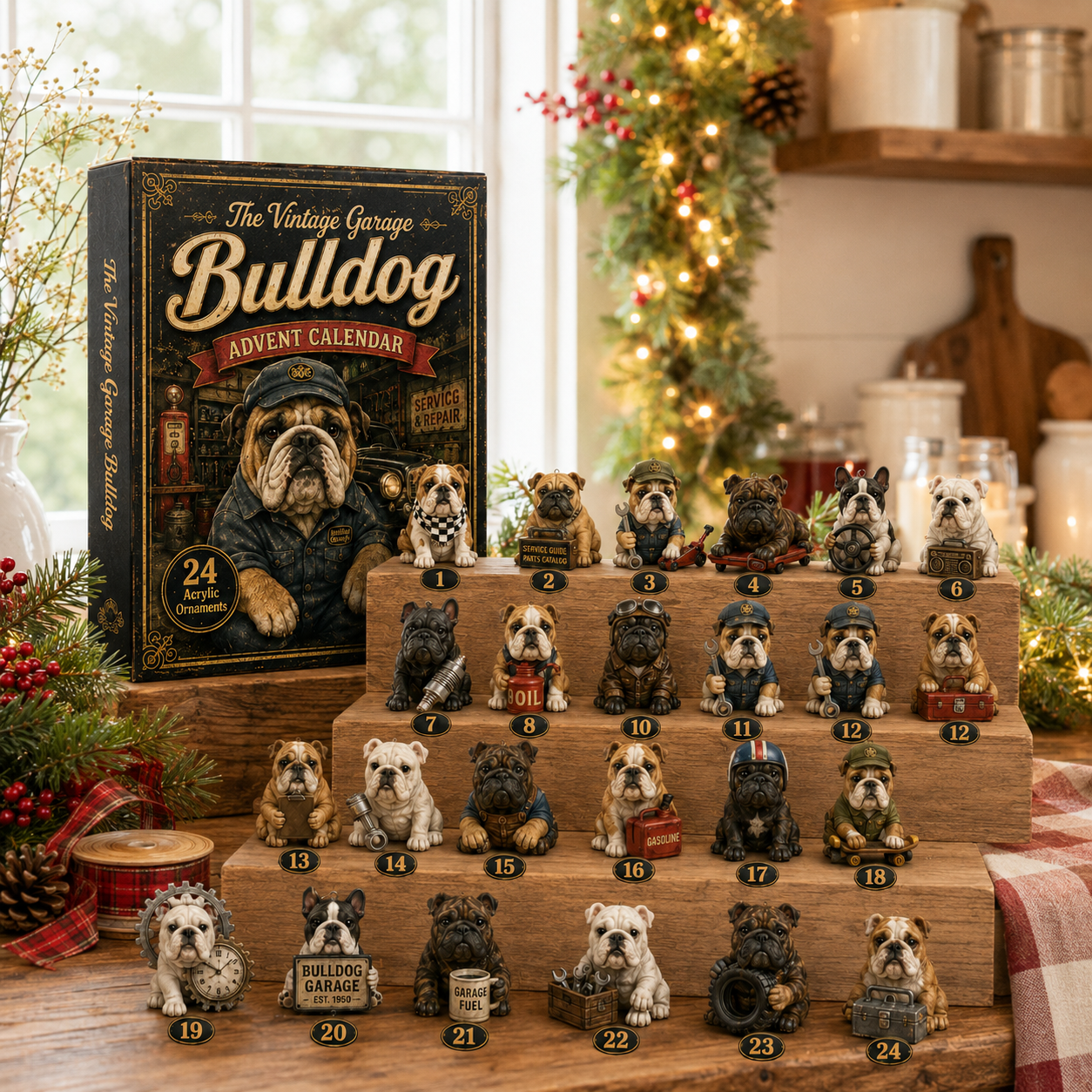 ๐ฅ49% Off Last Day -๐ง Vintage Garage Bulldog Advent Calendar 2026 โ 24 Days of Classic Bulldog Garage Surprises