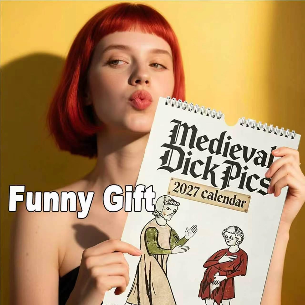 Christmas Sale - 49% Off-Funny Medieval Pics Wall Calender 2027