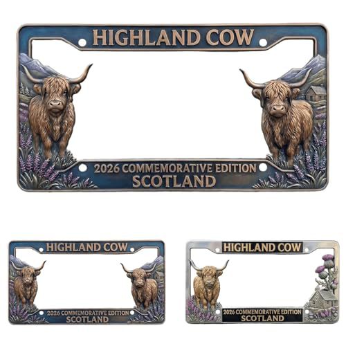 ๐ Highland Cow License Plate Frame