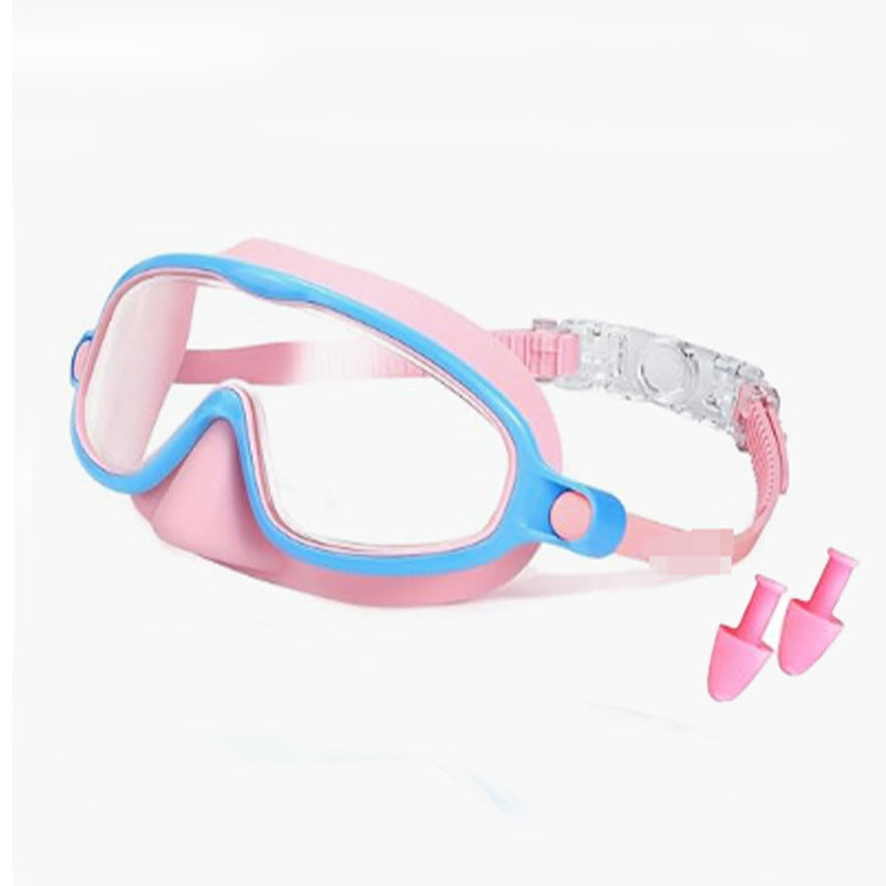 ๐HD children's large frame waterproof and anti-fog swimming goggles