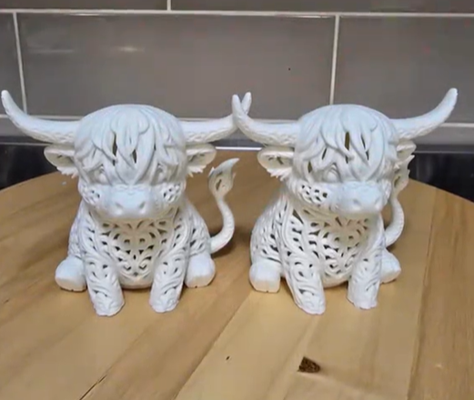 Hollow-Out Highland Cow Ornament