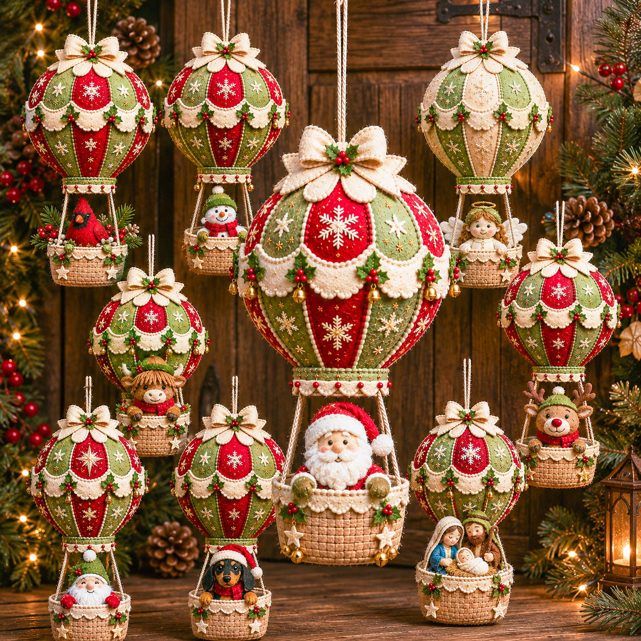 ๐ Christmas Hot Air Balloon Hanging DIY Kit