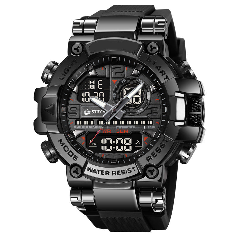 📢📢49% OFF !! ⏰ Multifunctional Waterproof LED Digital Watch – 50M, Dual Movement, Stopwatch 🌙