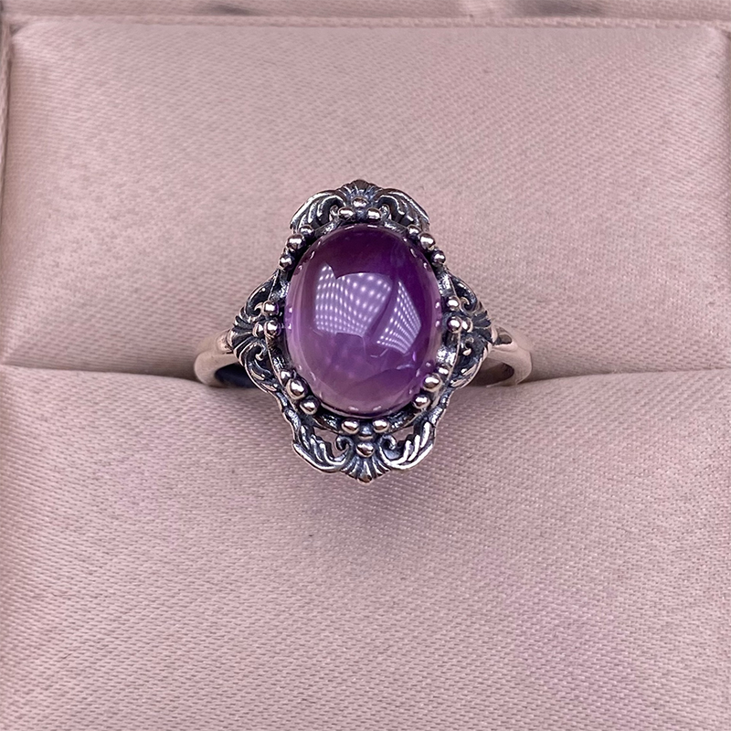 💜 Vintage Lace Amethyst Ring