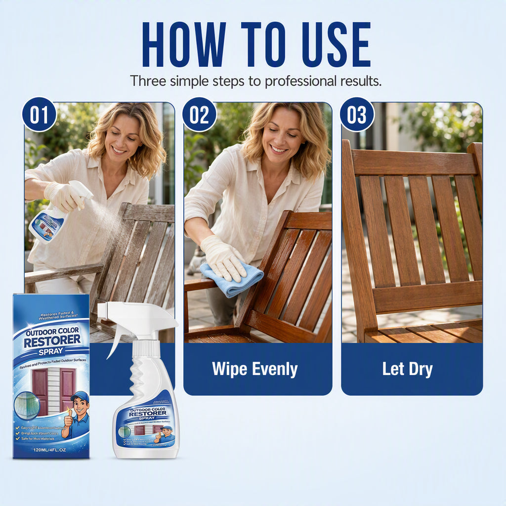 🌿✨ LIMITED TIME DEAL – Outdoor Color Restorer Spray | Revive Faded Wood Furniture & Restore Weathered Surfaces 🪵
