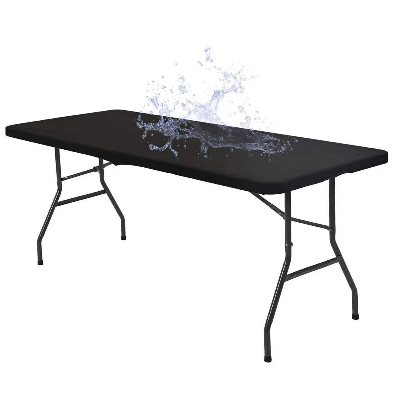 🌸 LIMITED TIME 60% OFF! ✨Pack Stretch Fabric Table Top Cap Cover, fits 4ft/6ft/8ft Tables