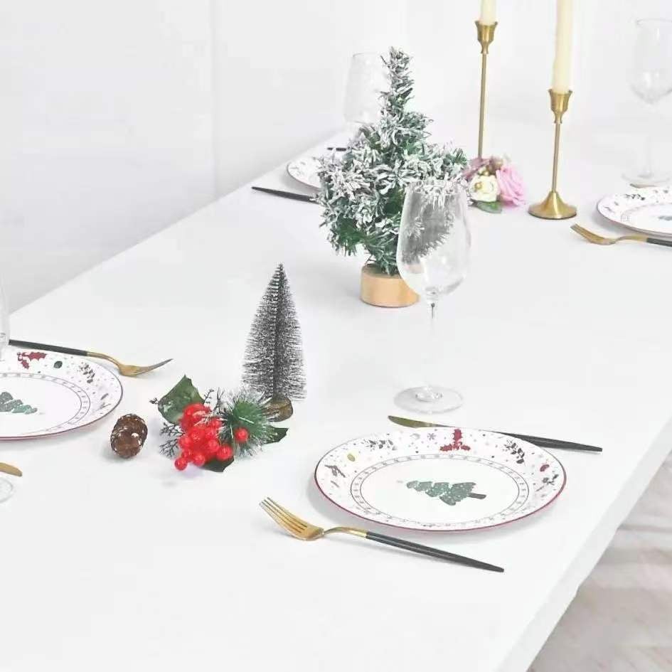 🌸 LIMITED TIME 60% OFF! ✨Pack Stretch Fabric Table Top Cap Cover, fits 4ft/6ft/8ft Tables