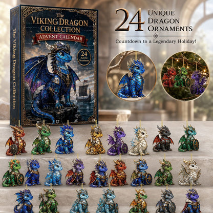 CHRISTMAS KICKOFF: 48% OFF – 2026 Viking Dragon Saga Advent Calendar – 24 Norse-Fantasy Dragon Warriors, Acrylic Ornaments Blind Box