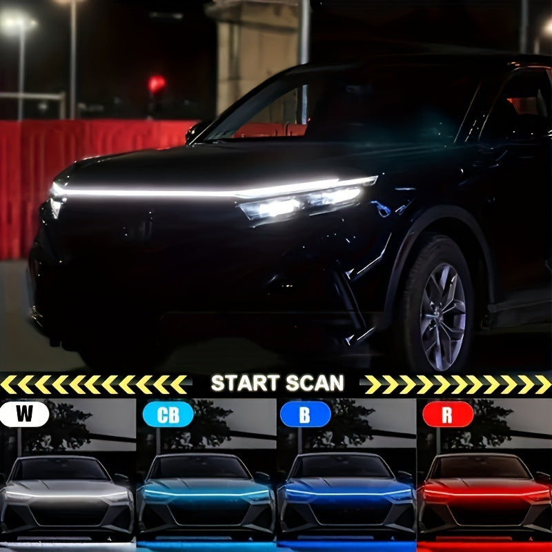 🔥🚗Dynamic Scan HoodBeam Kit- 48% OFF! Light up your hood with hypnotic smooth scanning effects! ✨🚗