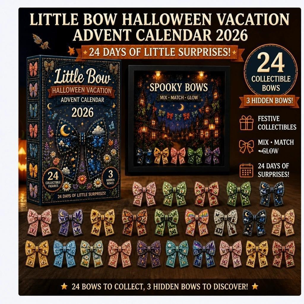 HALLOWEEN KICKOFF: 48% OFF – 2026 Little Bow Halloween Advent Calendar – 24 Days of Magical Bow Surprises, Spooky Acrylic Ornaments Blind Box