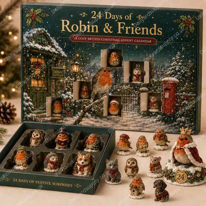 🎄🐦 24 Days of Robin & Friends Acrylic Advent Calendar✨🎁