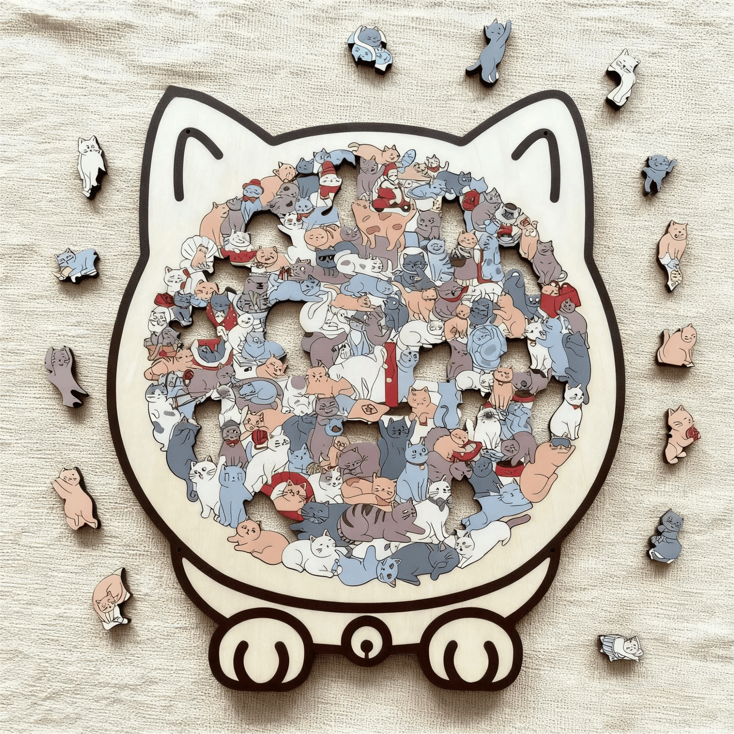 ⏳Limited-time 49% off⏰Multi Color Animal Shaped Wooden Jigsaw Puzzle🐾