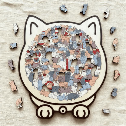 ⏳Limited-time 49% off⏰Multi Color Animal Shaped Wooden Jigsaw Puzzle🐾