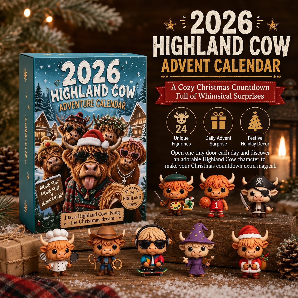 2026 Highland Cow Advent Calendar