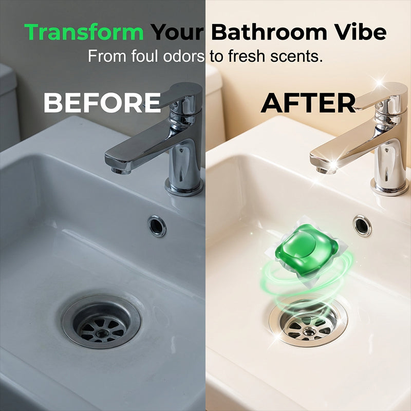🥳2026 HOT SALE🥳💞50K+ SOLD!｜Drain Deodorizer Pods – Bio‑enzyme formula neutralizes smells at the source. Instant fresh scent, no harsh chemicals. Say goodbye to embarrassing odours. 🚰✅