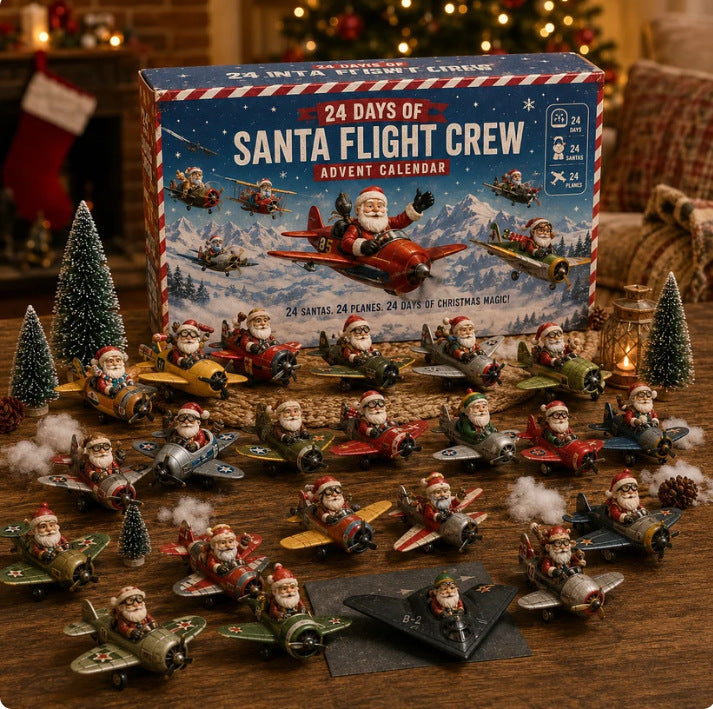 CHRISTMAS KICKOFF: 48% OFF – 2026 Santa Flight Crew Advent Calendar – 24 Days of High-Flying Christmas Adventures, Collectible Miniatures Blind Box