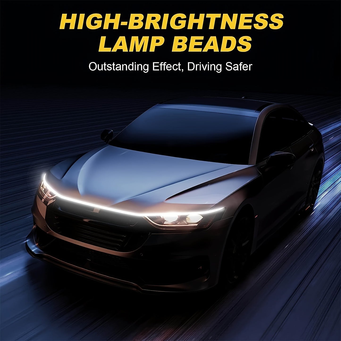 🔥🚗Dynamic Scan HoodBeam Kit- 48% OFF! Light up your hood with hypnotic smooth scanning effects! ✨🚗