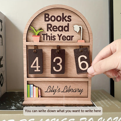 Wooden Reading Progress Tracker