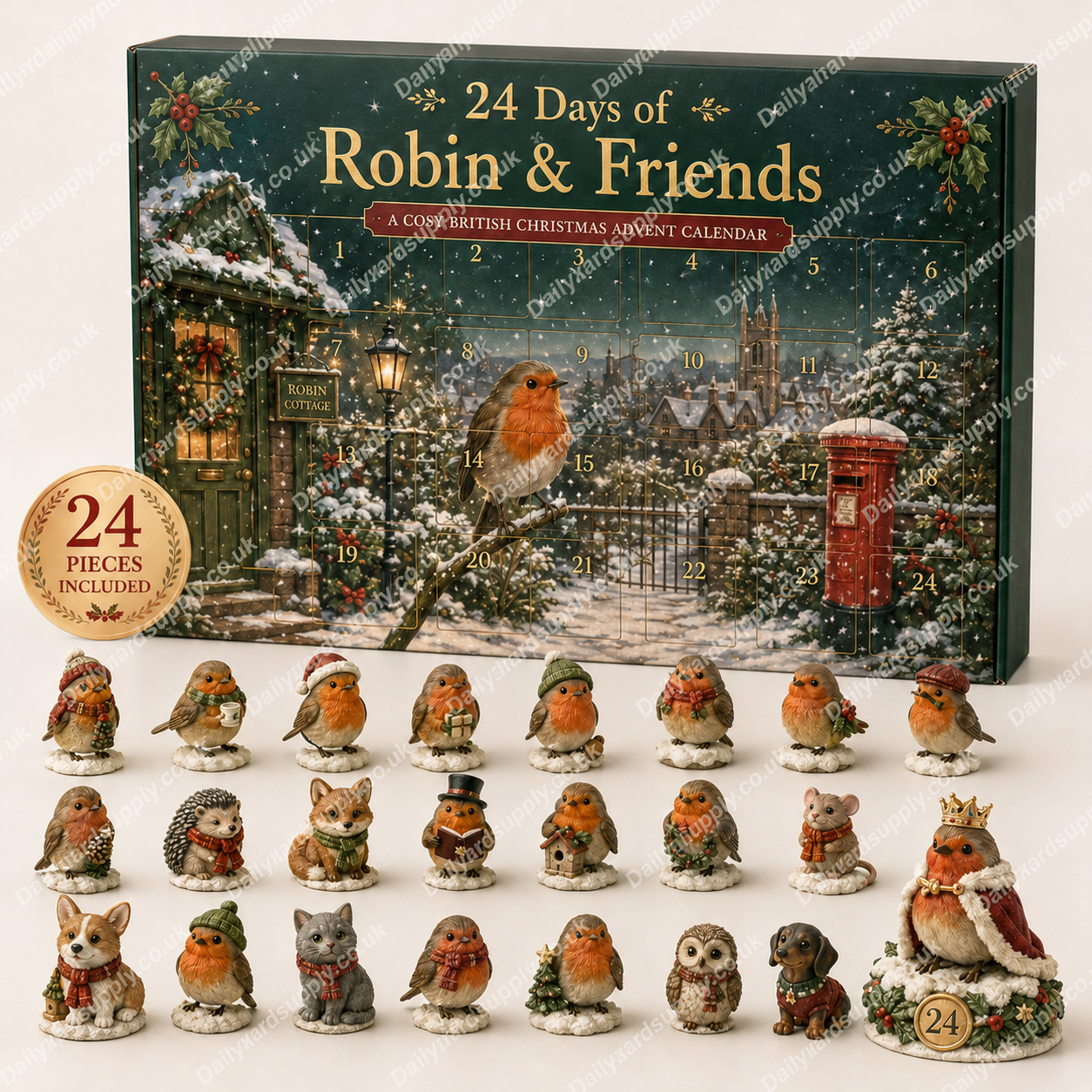 🎄🐦 24 Days of Robin & Friends Acrylic Advent Calendar✨🎁