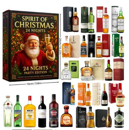 CHRISTMAS KICKOFF: 48% OFF – 2026 Spirit of Christmas Advent Calendar – 24 Nights of Festive Bottle Ornaments, Luxury Acrylic Blind Box – Gift for Whisky & Spirits Lovers