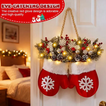 🎅 Flashing Christmas Glove Wreath · Create a warm and cosy Christmas atmosphere
