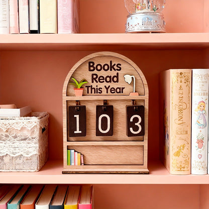 Wooden Reading Progress Tracker