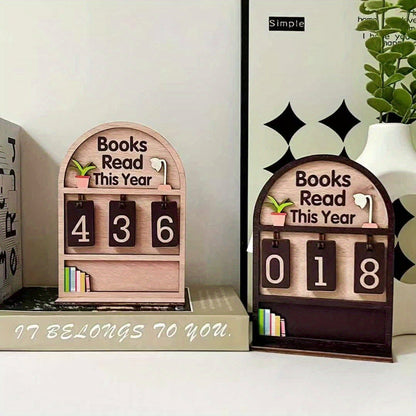 Wooden Reading Progress Tracker