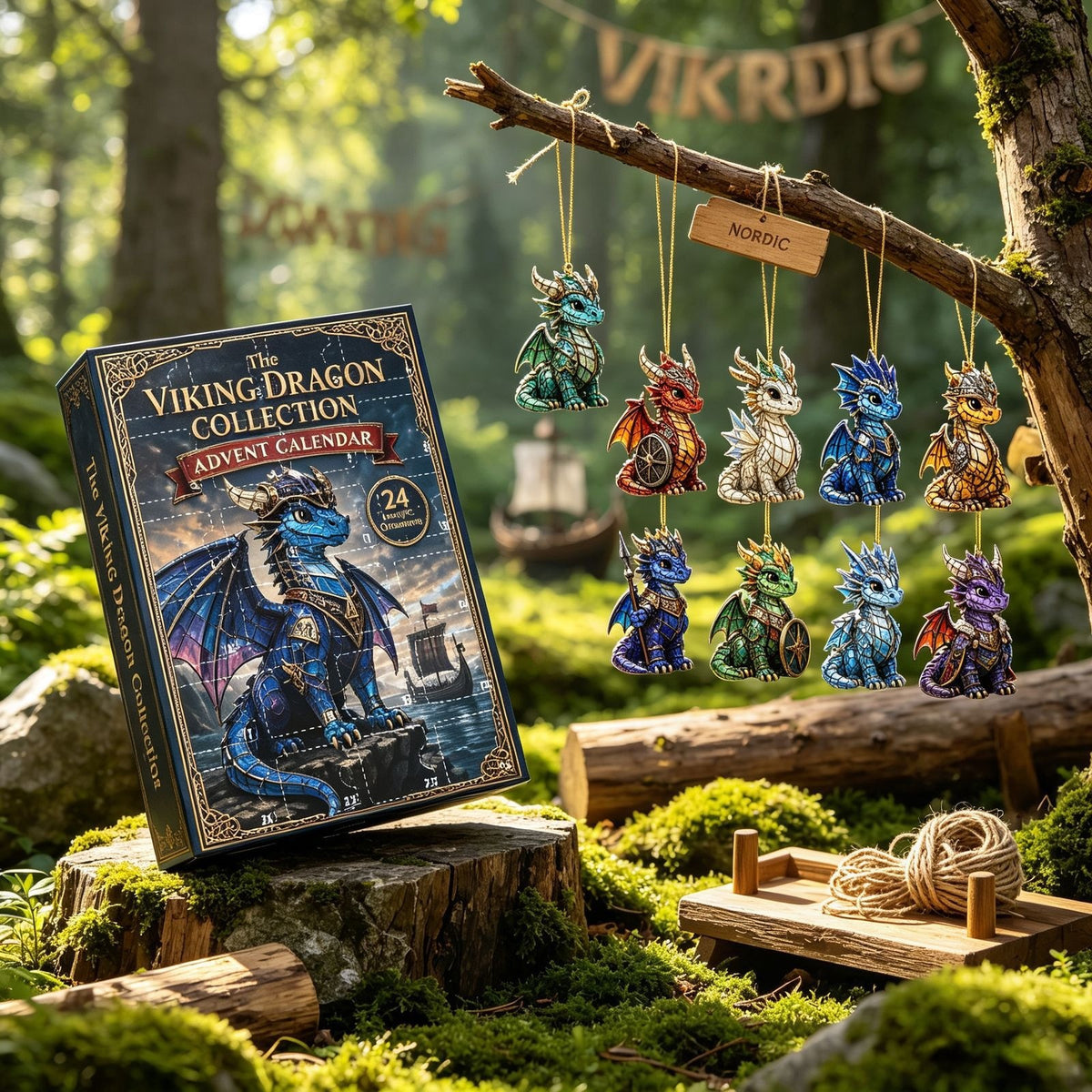 CHRISTMAS KICKOFF: 48% OFF – 2026 Viking Dragon Saga Advent Calendar – 24 Norse-Fantasy Dragon Warriors, Acrylic Ornaments Blind Box