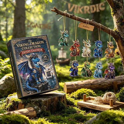 CHRISTMAS KICKOFF: 48% OFF – 2026 Viking Dragon Saga Advent Calendar – 24 Norse-Fantasy Dragon Warriors, Acrylic Ornaments Blind Box