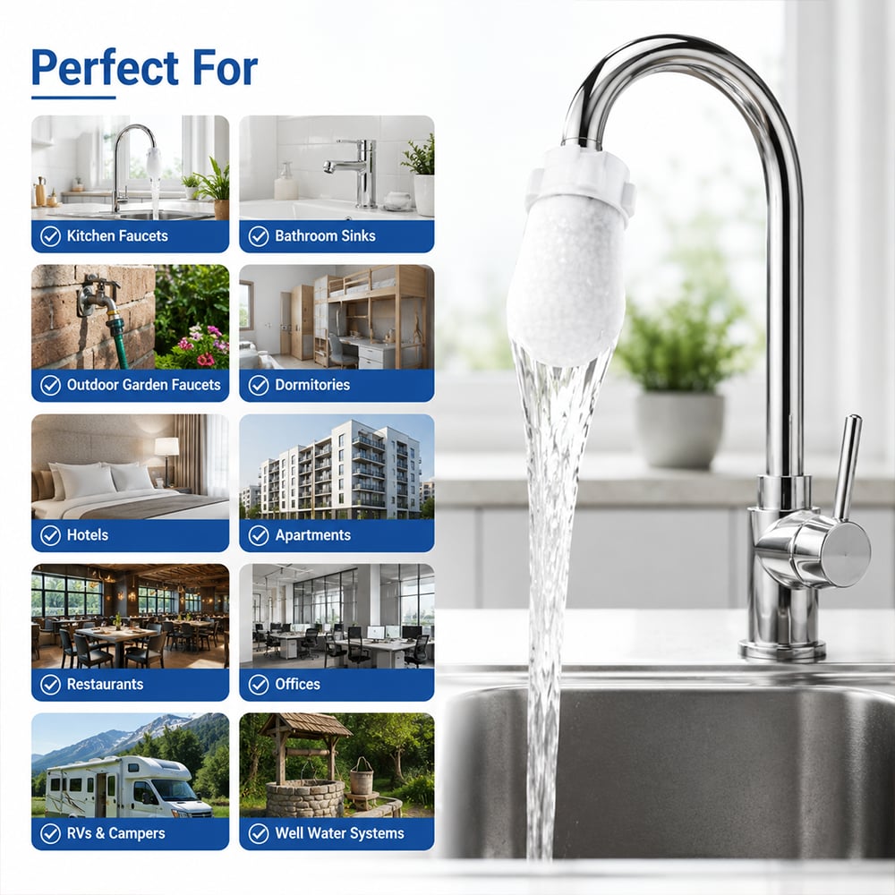 Faucet Filter Cotton Bags - Universal, 200 PCS Splash-Proof Faucet Filter Set🌟