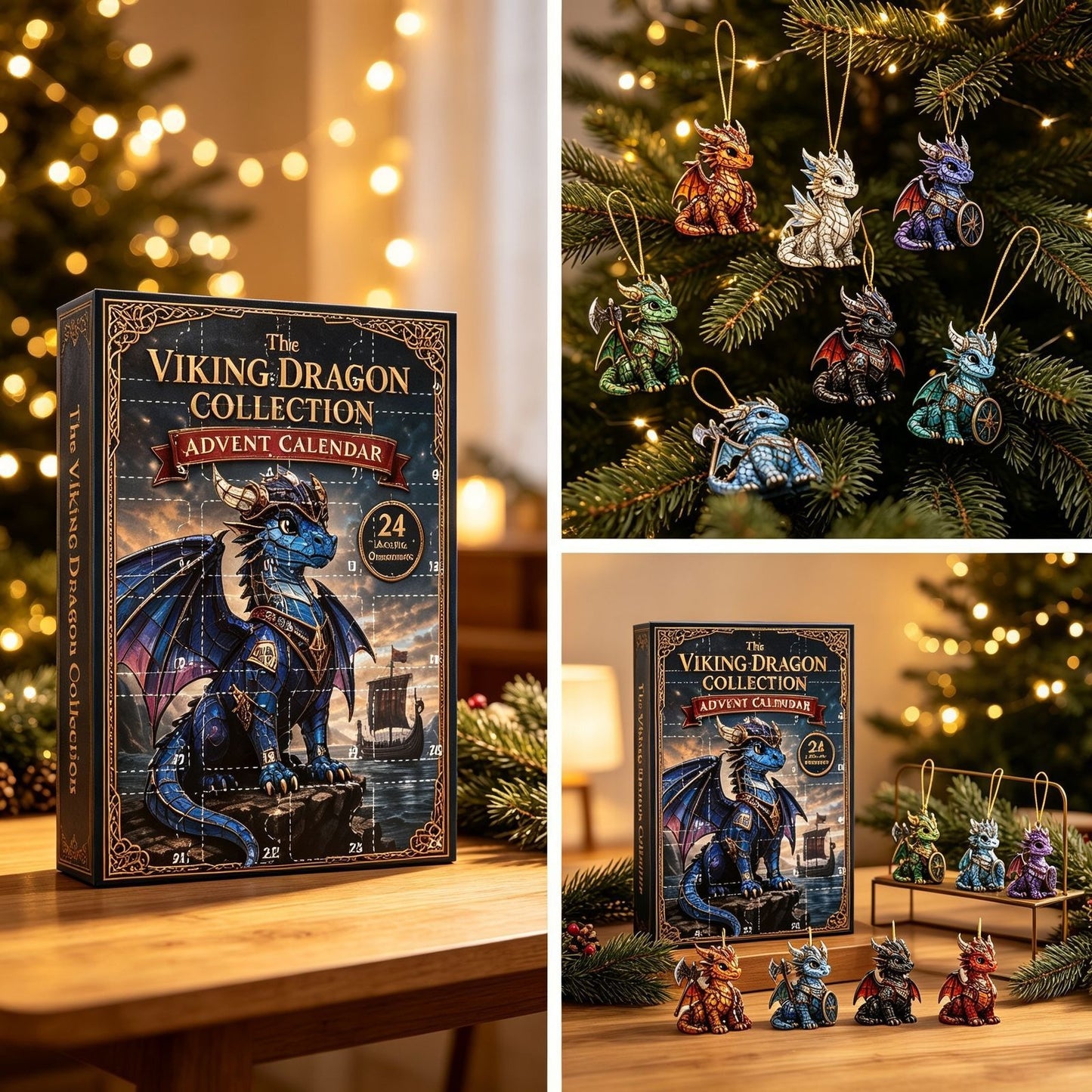 CHRISTMAS KICKOFF: 48% OFF – 2026 Viking Dragon Saga Advent Calendar – 24 Norse-Fantasy Dragon Warriors, Acrylic Ornaments Blind Box