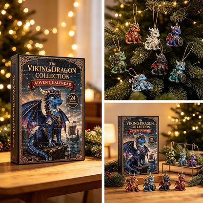 CHRISTMAS KICKOFF: 48% OFF – 2026 Viking Dragon Saga Advent Calendar – 24 Norse-Fantasy Dragon Warriors, Acrylic Ornaments Blind Box