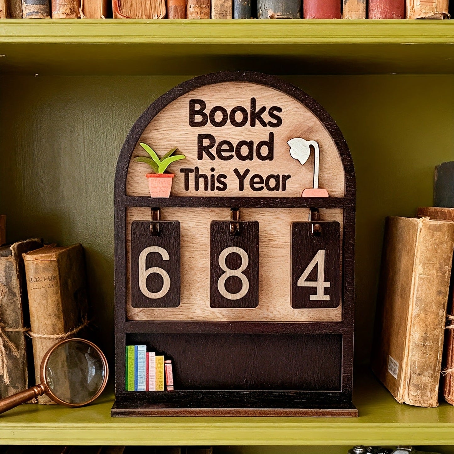 Wooden Reading Progress Tracker