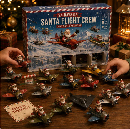 CHRISTMAS KICKOFF: 48% OFF – 2026 Santa Flight Crew Advent Calendar – 24 Days of High-Flying Christmas Adventures, Collectible Miniatures Blind Box
