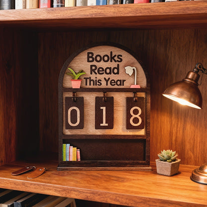 Wooden Reading Progress Tracker