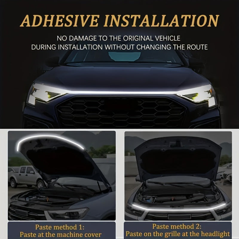 🔥🚗Dynamic Scan HoodBeam Kit- 48% OFF! Light up your hood with hypnotic smooth scanning effects! ✨🚗