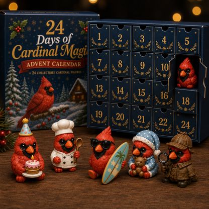24 Days of Cardinal Magic Advent Calendar – 24 Collectible Christmas Cardinal Surprises