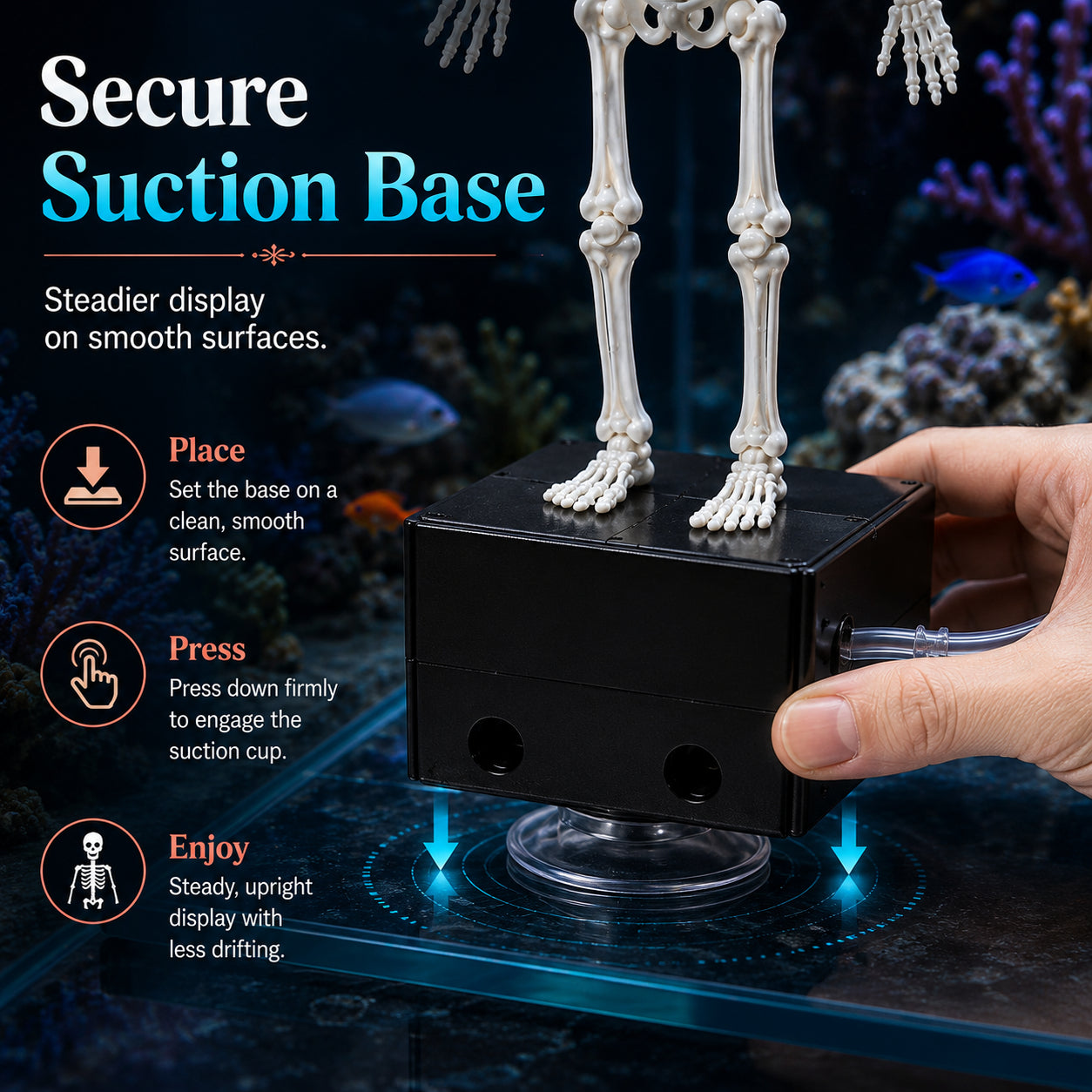 Dancing Skeleton Aquarium Bubbler