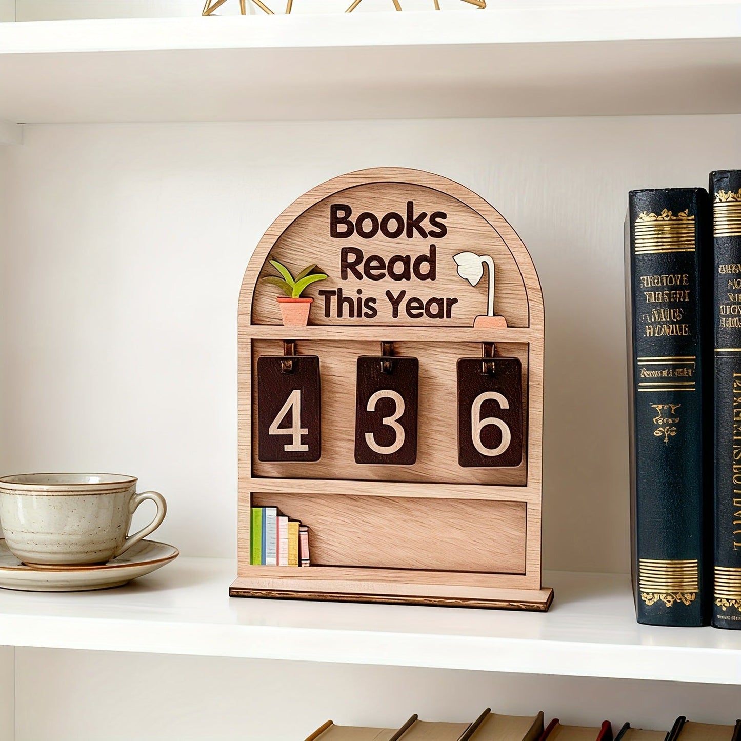 Wooden Reading Progress Tracker