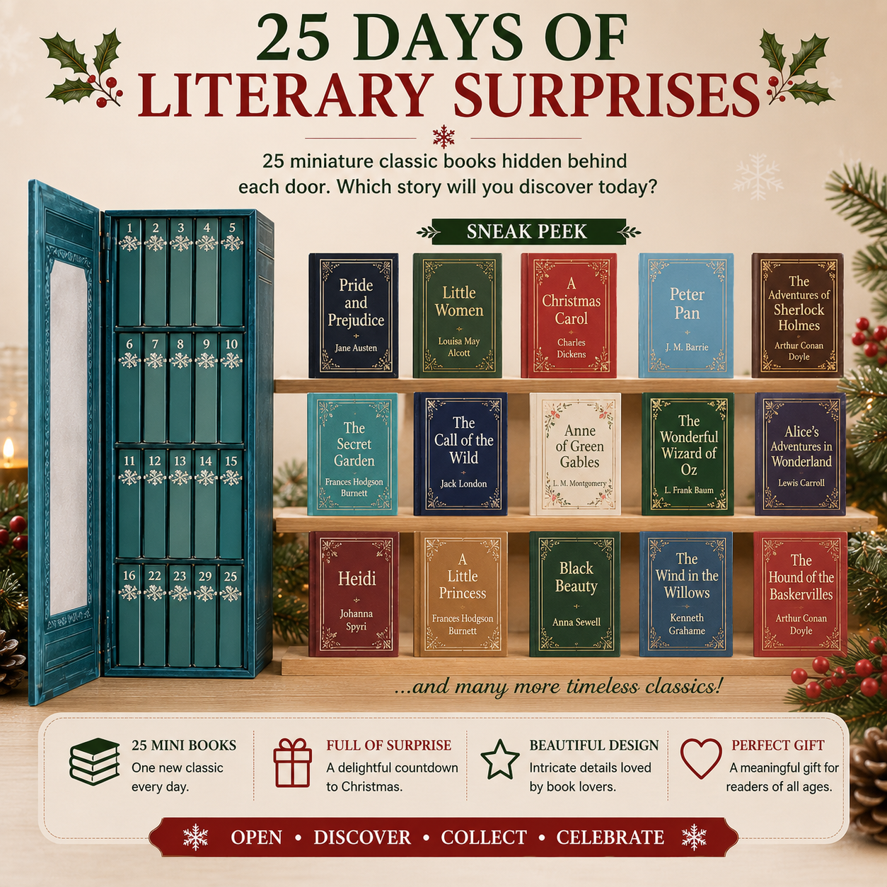 📚 25-Day Mini Book Advent Calendar – A Book Lover's Christmas Countdown