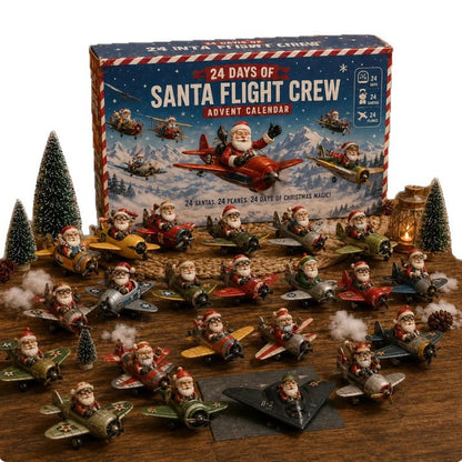 CHRISTMAS KICKOFF: 48% OFF – 2026 Santa Flight Crew Advent Calendar – 24 Days of High-Flying Christmas Adventures, Collectible Miniatures Blind Box