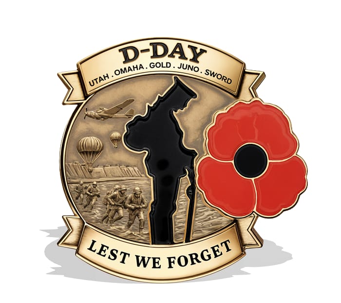 Limited Edition D-DAY 80th Anniversary Commemorative Brooch