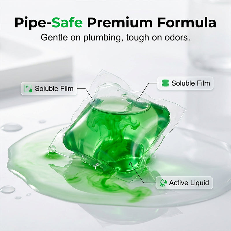 🥳2026 HOT SALE🥳💞50K+ SOLD!｜Drain Deodorizer Pods – Bio‑enzyme formula neutralizes smells at the source. Instant fresh scent, no harsh chemicals. Say goodbye to embarrassing odours. 🚰✅