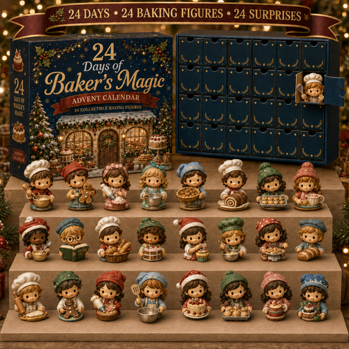 CHRISTMAS KICKOFF 49% OFF - 2026 Baker's Magic Blind Box - 24‑Day Festive Countdown, Baking Figures Blind Box - Gift For Baking Lovers