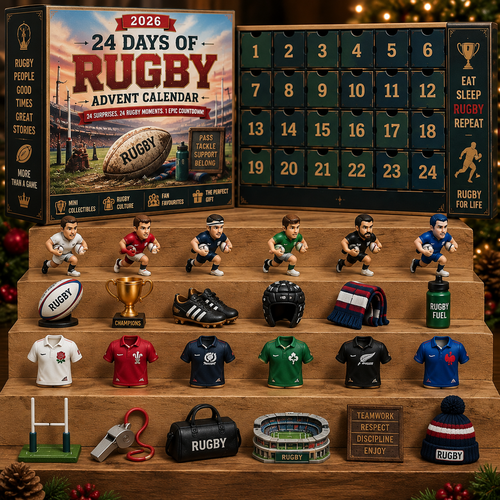 CHRISTMAS KICKOFF 49% OFF - 🏉 2026 Rugby Legends Advent Calendar – 24 Days of Rugby Culture & Collectibles