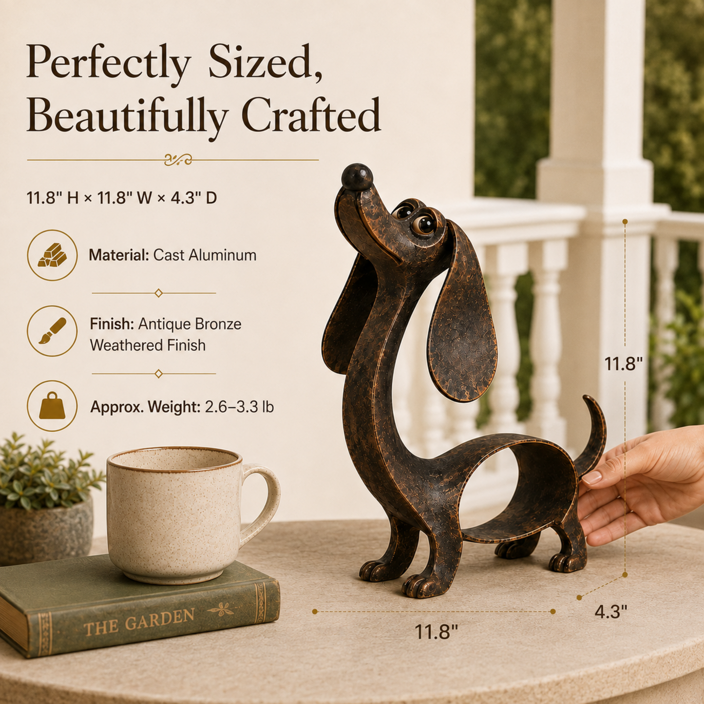 🐾Whimsical Dachshund Sculpture – Charming Dog Decor & Gift for Dachshund Lovers🐶
